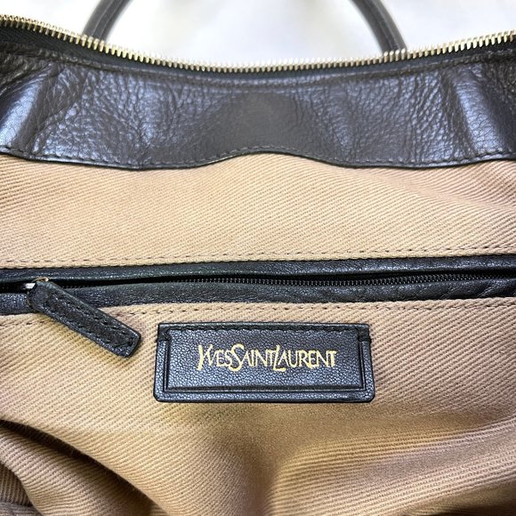 Auc YSL The Muse Two Cabas Mocco Lamb Leather Satchel/Tote $2200 - Picture 5 of 17